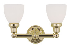  1022-02 - 2 Light Polished Brass Bath Light