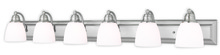  10506-91 - 6 Light Brushed Nickel Bath Light