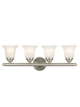  1064-91 - 4 Light Brushed Nickel Bath Light