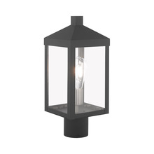  20590-76 - 1 Lt Scandinavian Gray Outdoor Post Top Lantern