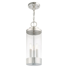  20727-05 - 3 Lt Polished Chrome Outdoor Pendant Lantern