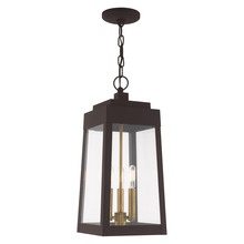  20857-07 - 3 Lt Bronze Outdoor Pendant Lantern