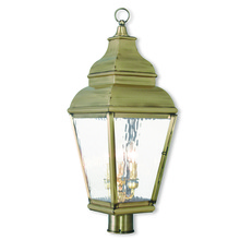  2606-01 - 3 Light Antique Brass Post-Top Lantern