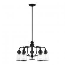  40025-04 - 5 Lt Black Chandelier