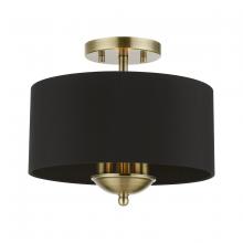  40111-01 - 3 Light Antique Brass Semi-Flush Mount