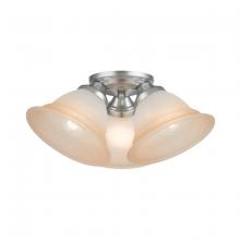  40729-81 - 3 Light Painted Satin Nickel Flush Mount