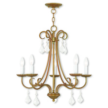  40875-48 - 5 Light Antique Gold Leaf Chandelier