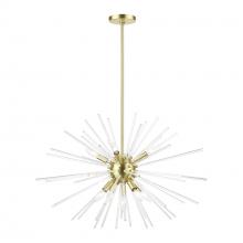  41255-12 - 9 Light Satin Brass Large Pendant Chandelier