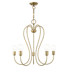  41365-01 - 5 Lt Antique Brass Chandelier