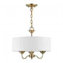  41773-01 - 3 Light Antique Brass Pendant Chandelier