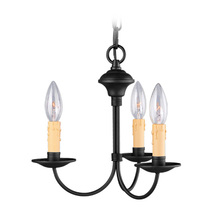  4453-04 - 3 Light Black Mini Chandelier