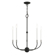  46065-04 - 5 Lt Black Chandelier