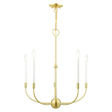  46065-12 - 5 Lt Satin Brass Chandelier