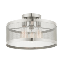  46218-91 - 3 Lt Brushed Nickel Semi Flush Mount