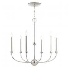  46316-35 - 6 Lt Polished Nickel Chandelier