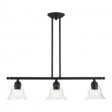  46487-04 - 3 Light Black Linear Chandelier