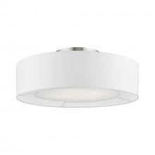  47174-91 - 4 Light Brushed Nickel with Shiny White Accents Semi-Flush