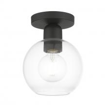  48977-04 - 1 Light Black Sphere Semi-Flush