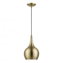  49016-01 - 1 Light Antique Brass Mini Pendant