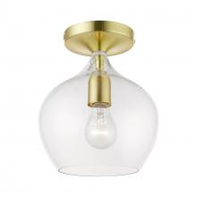  49087-12 - 1 Light Satin Brass with Polished Brass Accent Semi-Flush