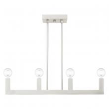  49213-91 - 4 Lt Brushed Nickel Linear Chandelier