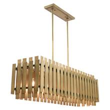  52045-08 - 5 Lt Natural Brass Linear Chandelier