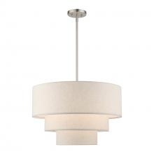  57484-91 - 4 Light Brushed Nickel Pendant Chandelier