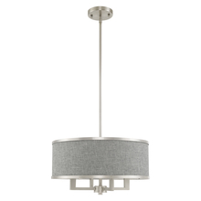  60424-91 - 4 Lt Brushed Nickel Pendant Chandelier