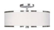  6368-91 - 3 Light Brushed Nickel Ceiling Mount