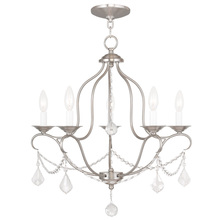  6435-91 - 5 Light Brushed Nickel Chandelier