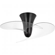  P250119-31M - Beal Collection 33.19-in. Two-Blade Matte Black Modern Ceiling Fan with Clear Blades