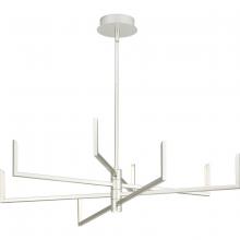  P400261-186-30 - Pivot LED Collection Modern Burnished Nickel Chandelier with Downlight