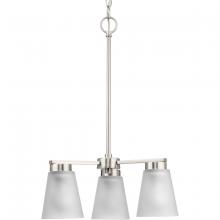  P400400-009 - Tanner Collection Three-Light Brushed Nickel Transitional Chandelier