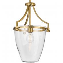  P500360-109 - Parkhurst Collection One-Light New Traditional Brushed Bronze Clear Glass Mini-Pendant Light