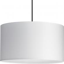  P500387-195 - Markor Collection Three-Light White Linen Shade Transitional Pendant