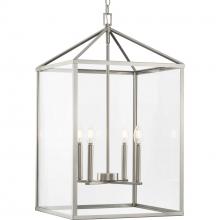  P500441-009 - Hilllcrest Collection Four-Light Brushed Nickel Transitional Hall & Foyer Light