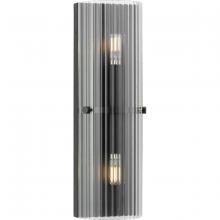  P710136-31M - Seville Collection Two-Light Matte Black Contemporary Wall Sconce