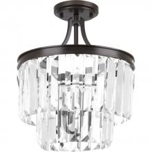  P2325-20 - Glimmer Collection Three-Light 15-1/2" Semi-Flush Convertible