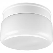  P3518-30 - Two-Light White Glass 8-3/4" Close-to-Ceiling