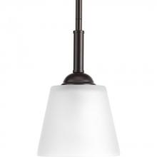  P5092-20 - Arden Collection One-Light Antique Bronze Etched Glass Farmhouse Mini-Pendant Light