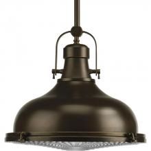  P5197-108 - Fresnel Lens Collection One-Light Oil Rubbed Bronze Fresnel Glass Coastal Pendant Light