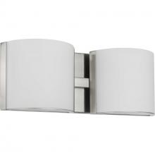  P300290-009-30 - Arch LED Collection Two-Light Brushed Nickel Etched Glass Modern Bath Vanity Light