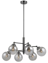  FX-2577-6 - 40W X 6 Prato Metal/Glass 6 Lights Chandelier