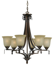  FX-3506/6 - 60W X 6 Dabois 6 Light Chandelier