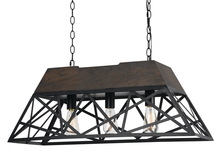  FX-3585-3 - 60W X 3 Antonio Wood Chandelier (Edison Bulbs Not Included)