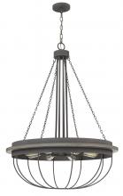  FX-3748-8 - 60W x 8 Nixa metal chandelier (Edison bulbs NOT included)