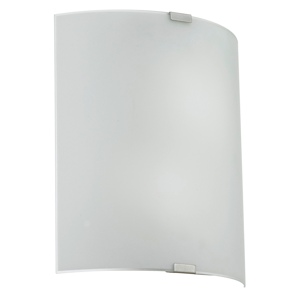 2x100W Wall Light With Chrome Finish & Satin Glass