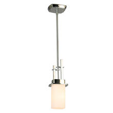  203981A - 1x60W Mini Pendant w/ Chrome Finish & Frosted Opal Glass