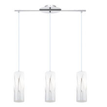  92741A - 3x100W Multi Light Pendant w/ Chrome Finish & White & Chrome Décor