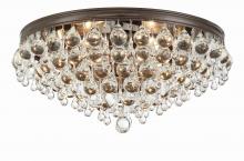  138-VZ - Calypso 6 Light Crystal Teardrop Vibrant Bronze Flush Mount